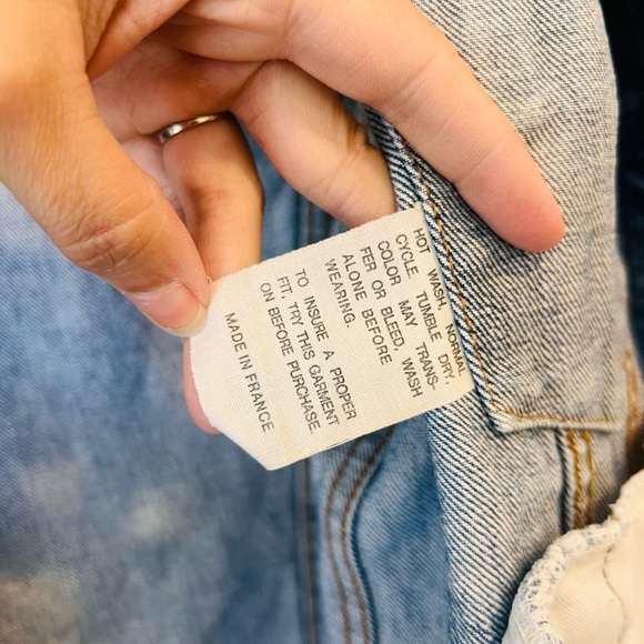 Rare 1980s Type 3 Levi’s Trucker Jacket Made in France Custom Upcycled Size 40 - Picture 10 of 10